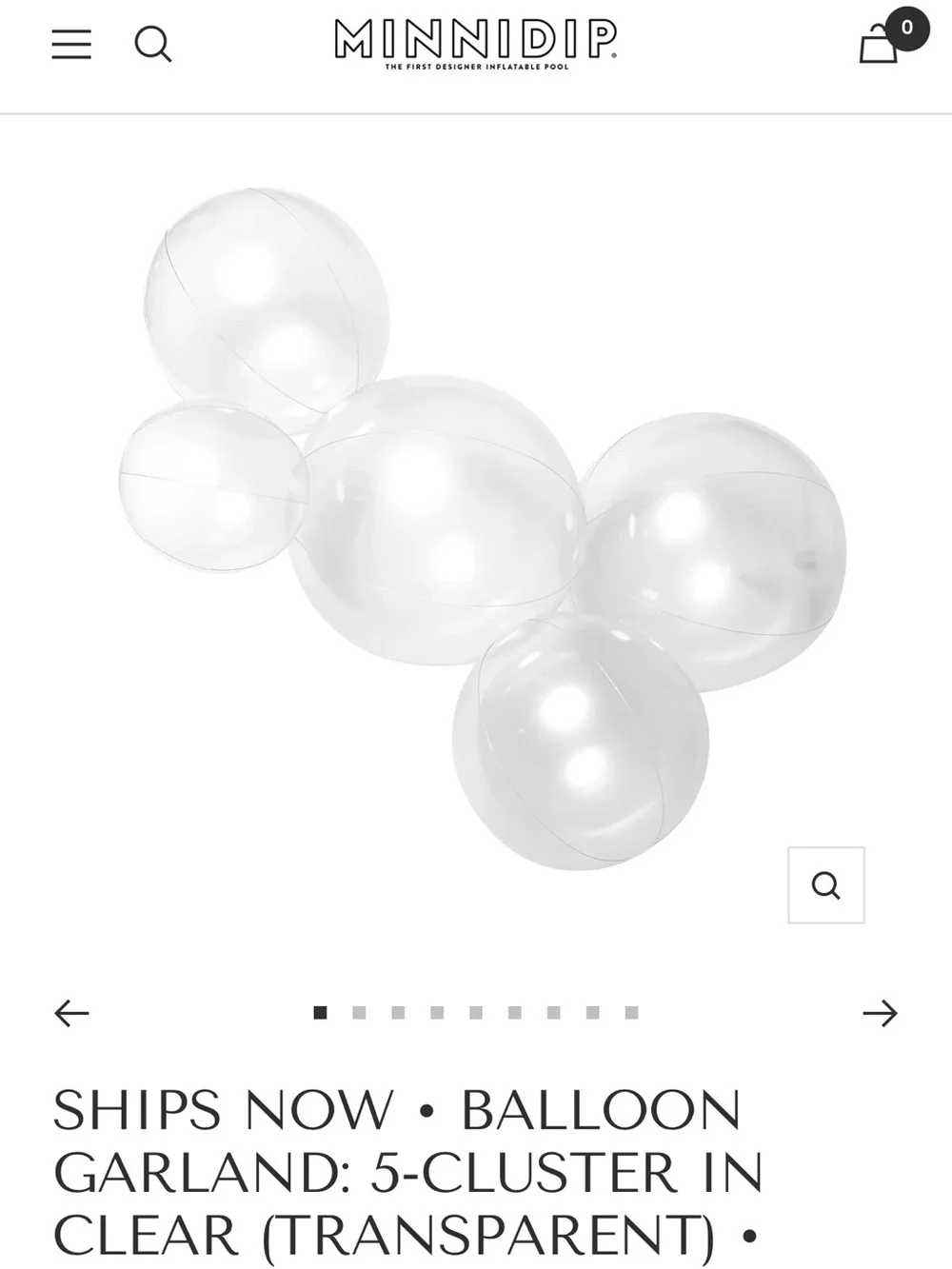 Minnidip Clear ballon garland